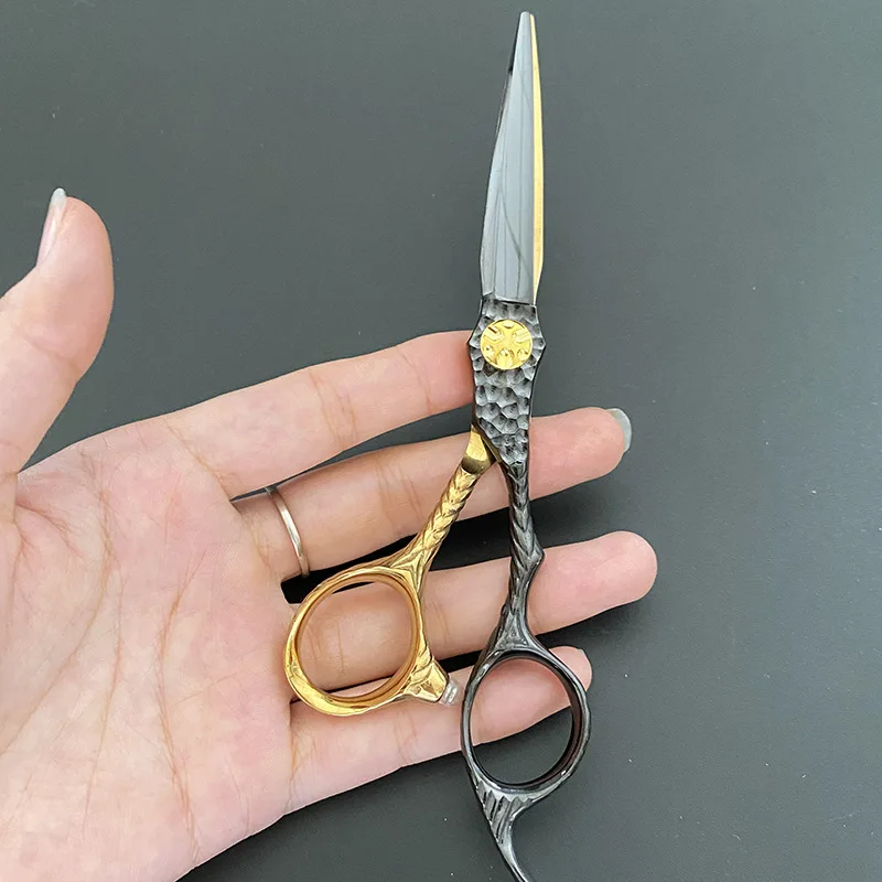 New Professional Japan 440C 6 '' Hair Cutting Scissors Flat Cutting Teeth Scissors Haircut Thinning Barber Haircutting Scissors