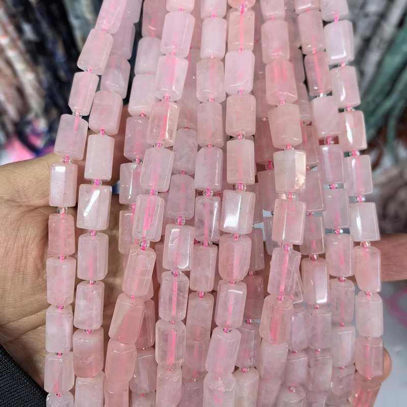 Natural Cylinder Stone Bead Colorful White Jaspers Quartzs Tube Charms Beads For Jewelry Making Diy Bracelets Necklace