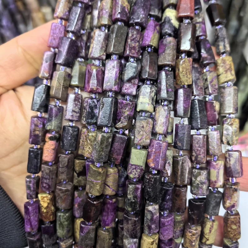 Natural Cylinder Stone Bead Colorful White Jaspers Quartzs Tube Charms Beads For Jewelry Making Diy Bracelets Necklace
