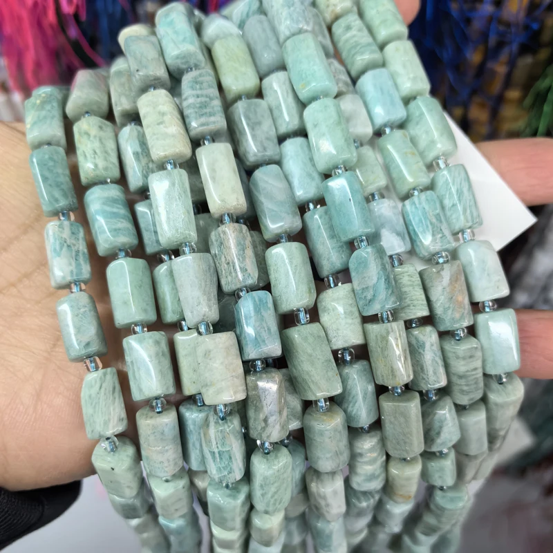 Natural Cylinder Stone Bead Colorful White Jaspers Quartzs Tube Charms Beads For Jewelry Making Diy Bracelets Necklace