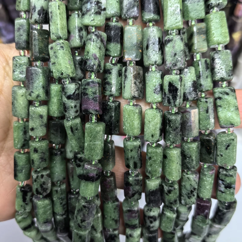 Natural Cylinder Stone Bead Colorful White Jaspers Quartzs Tube Charms Beads For Jewelry Making Diy Bracelets Necklace