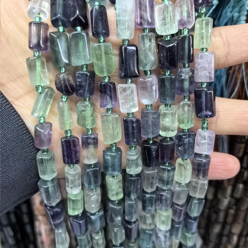 Natural Cylinder Stone Bead Colorful White Jaspers Quartzs Tube Charms Beads For Jewelry Making Diy Bracelets Necklace