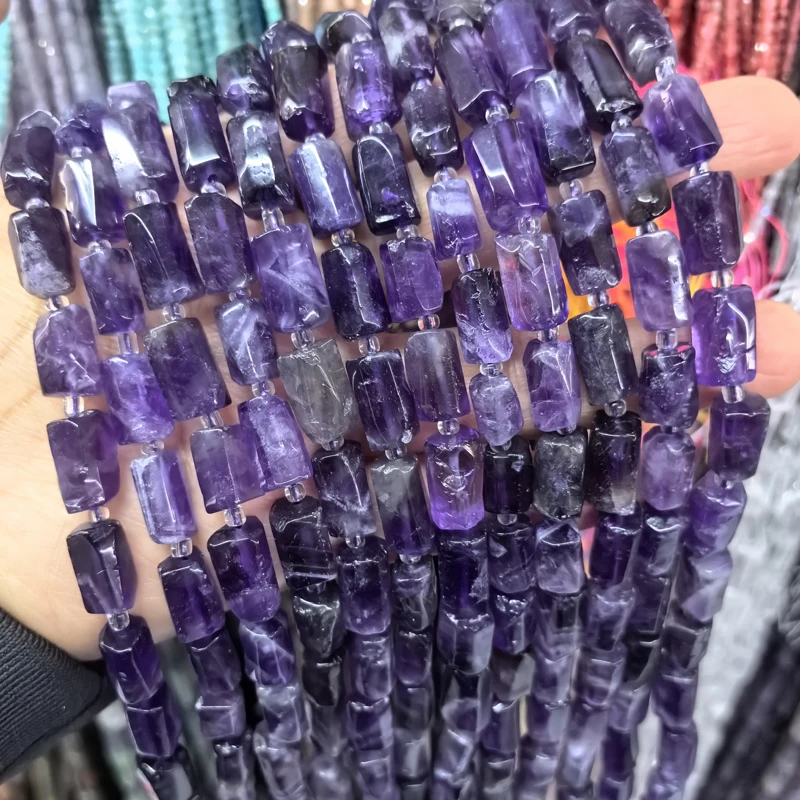 Natural Cylinder Stone Bead Colorful White Jaspers Quartzs Tube Charms Beads For Jewelry Making Diy Bracelets Necklace