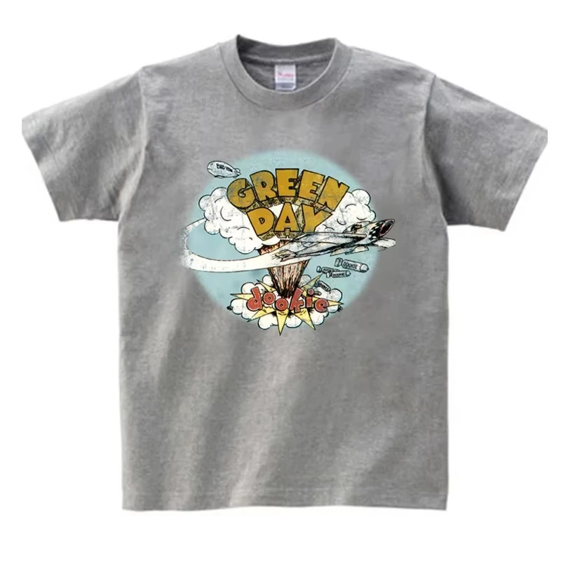 Children's Summer T-shirt Boys and Girls T-shirt Fashion Children's Teen Boys T-shirt GREEN DAY Music Rock T-shirt