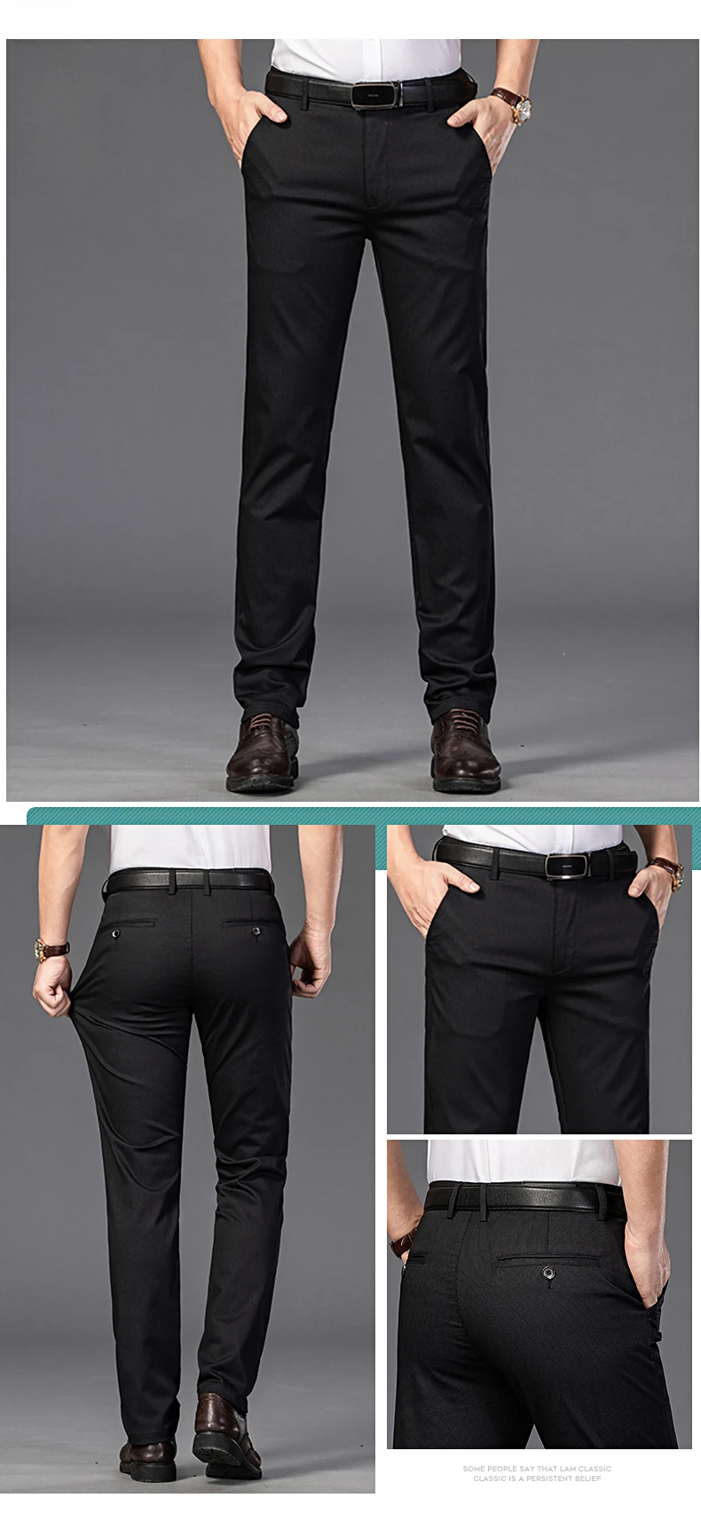 7-color Fashion Men's Business Casual Pants Spring Thin Fashion Loose Brand Breathable Male Clothing Straight Work Pants