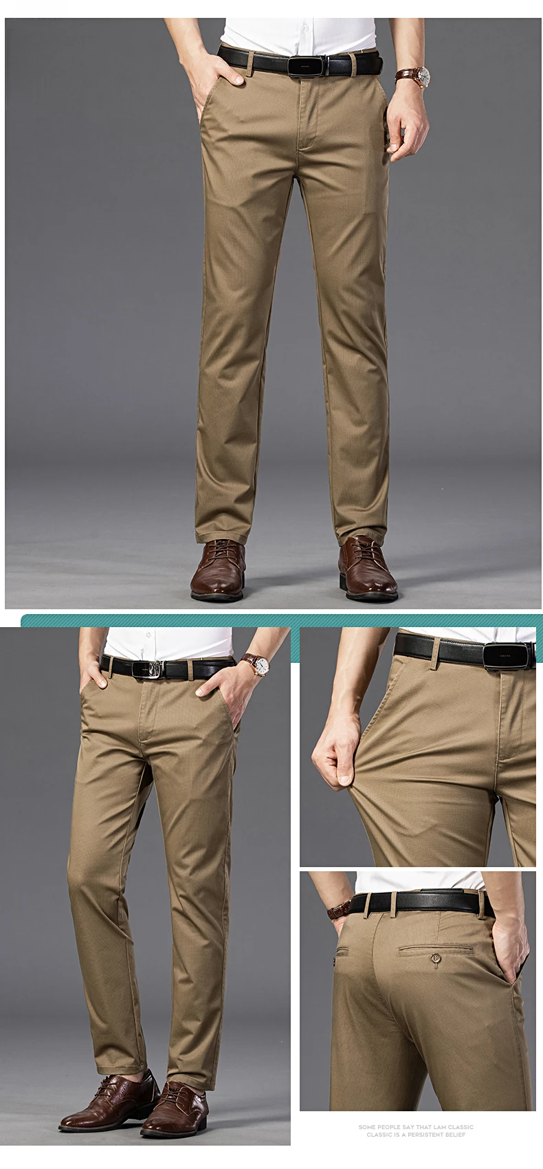 7-color Fashion Men's Business Casual Pants Spring Thin Fashion Loose Brand Breathable Male Clothing Straight Work Pants
