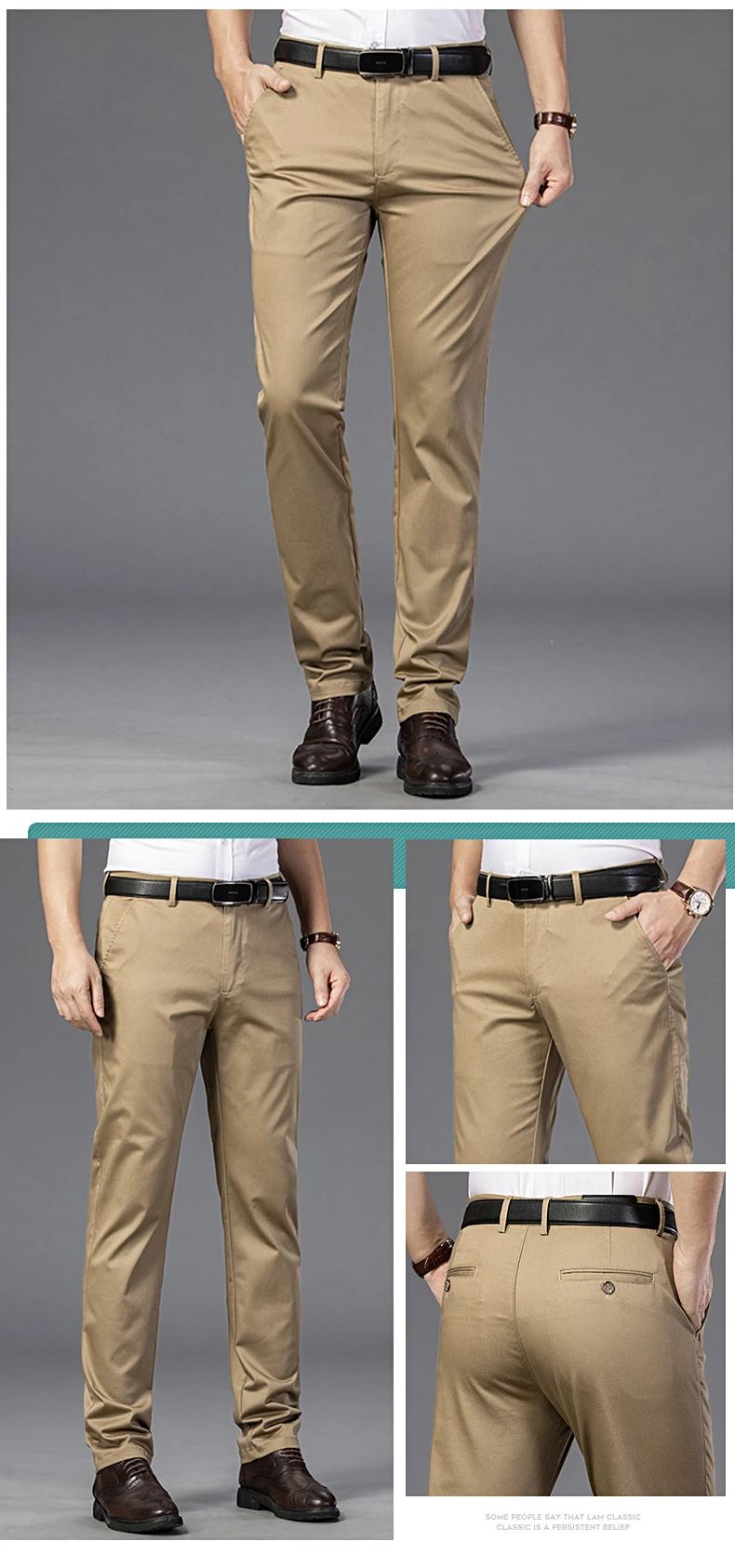 7-color Fashion Men's Business Casual Pants Spring Thin Fashion Loose Brand Breathable Male Clothing Straight Work Pants