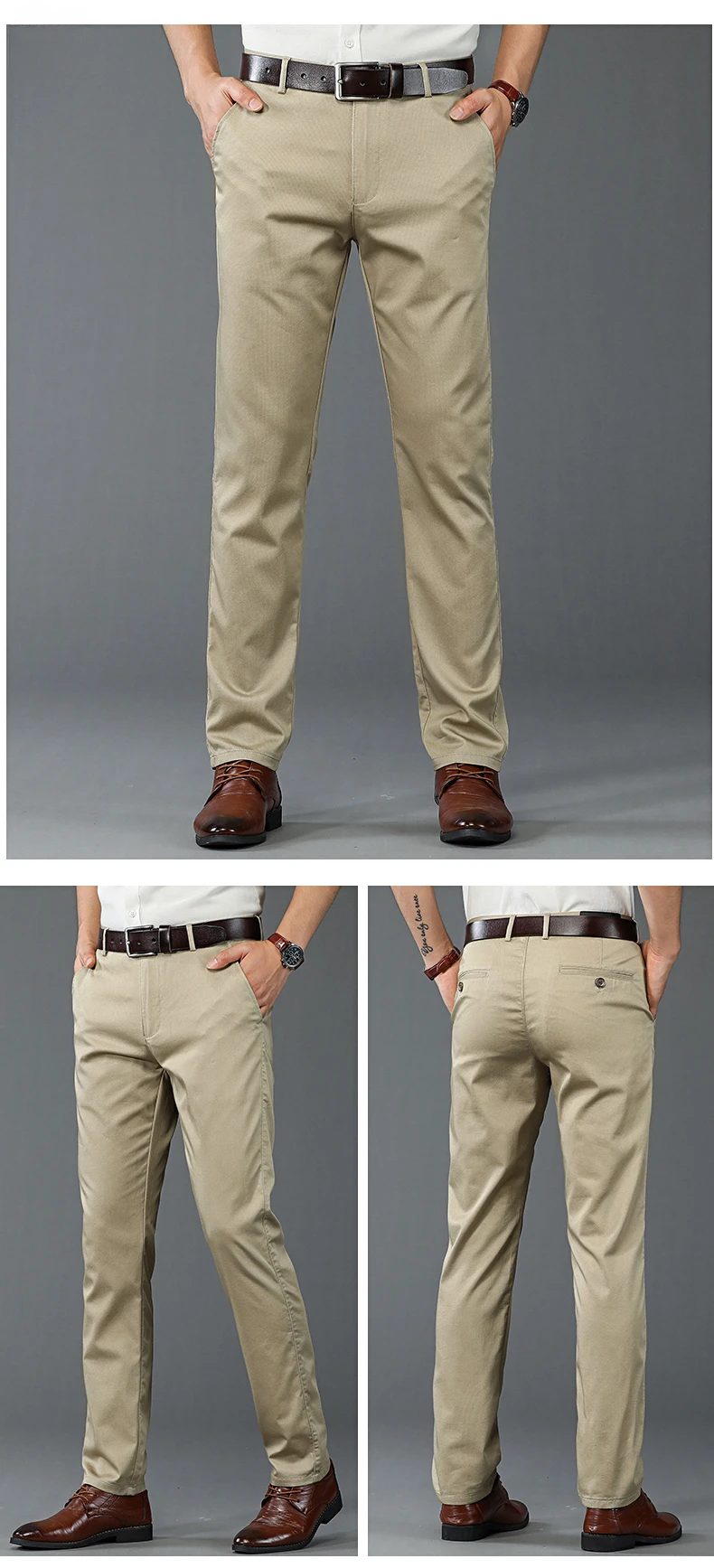 7-color Fashion Men's Business Casual Pants Spring Thin Fashion Loose Brand Breathable Male Clothing Straight Work Pants