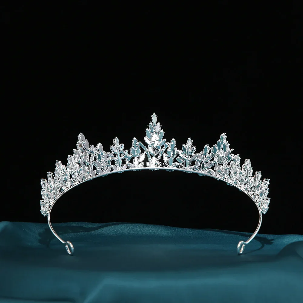 Wedding Crowns For Bride Cubic Zirconia Princess Queen Bridal Tiara Crown For Women Party Prom Wedding Hair Jewelry Headdress