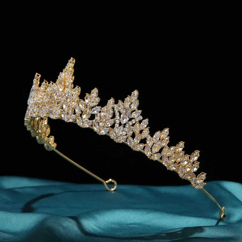 Wedding Crowns For Bride Cubic Zirconia Princess Queen Bridal Tiara Crown For Women Party Prom Wedding Hair Jewelry Headdress