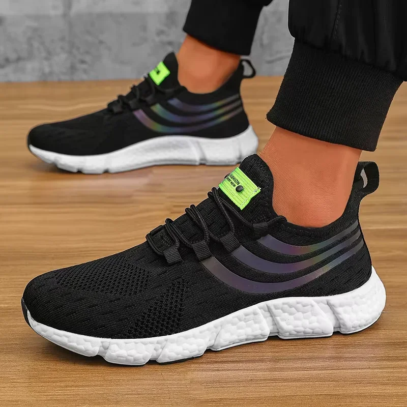 Men's Running Shoes High-quality Luxury Design Mesh Breathable Flat Shoes Track Field Running Basketball Tenis Masculino Shoes