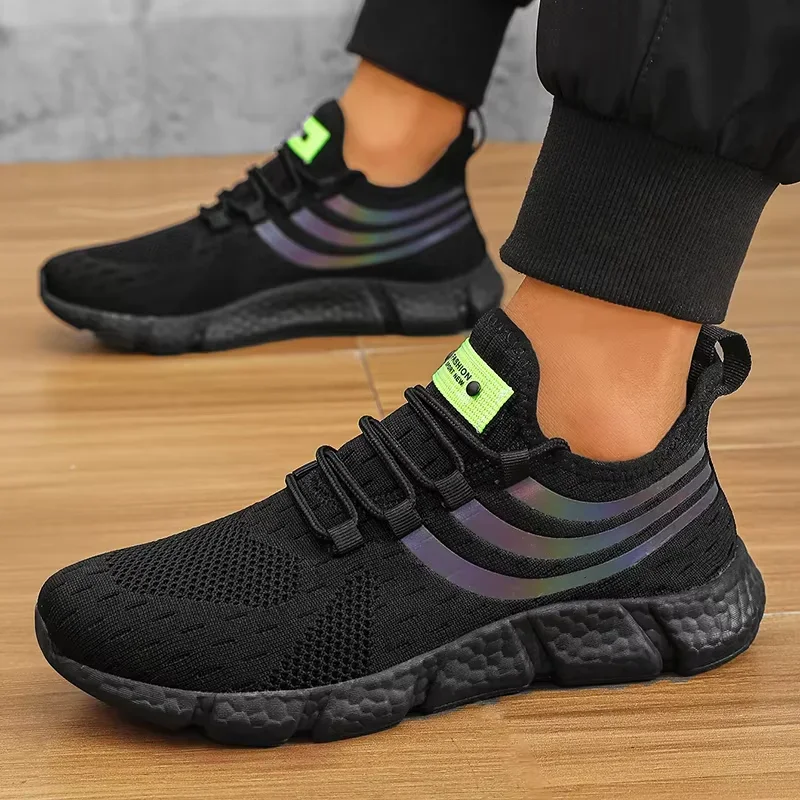 Men's Running Shoes High-quality Luxury Design Mesh Breathable Flat Shoes Track Field Running Basketball Tenis Masculino Shoes