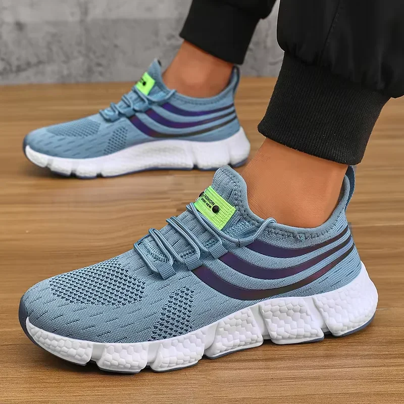 Men's Running Shoes High-quality Luxury Design Mesh Breathable Flat Shoes Track Field Running Basketball Tenis Masculino Shoes