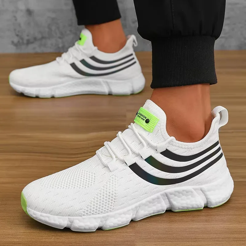 Men's Running Shoes High-quality Luxury Design Mesh Breathable Flat Shoes Track Field Running Basketball Tenis Masculino Shoes
