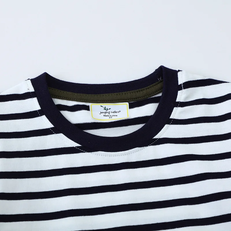 Jumping Meters 2-7T Cotton Animals Embroidery Summer Boys Girls Tees Kids Tops Cotton Fashion Tshirts Kids Baby Clothes