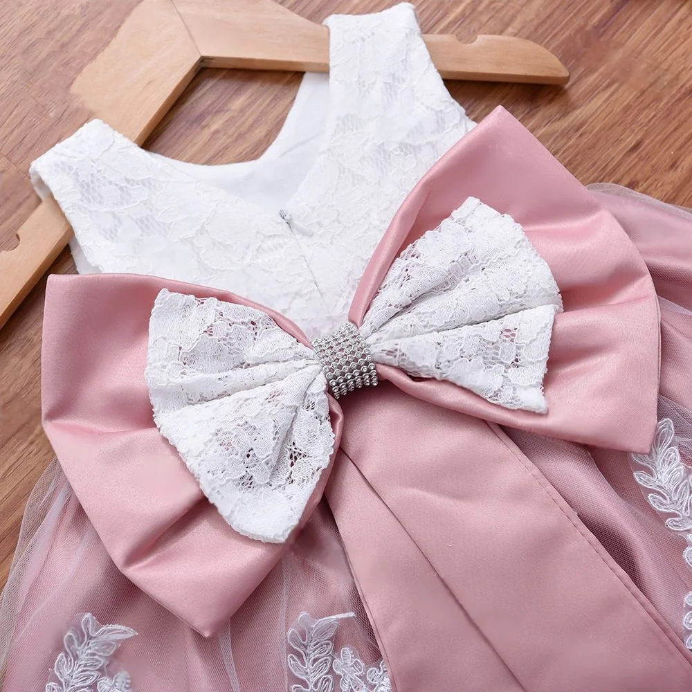 Newborn Girl Lace White Dress with Bow Headband 100 Days Baby Girl Christening Party Gown Summer Photoshoot Photography Outfits