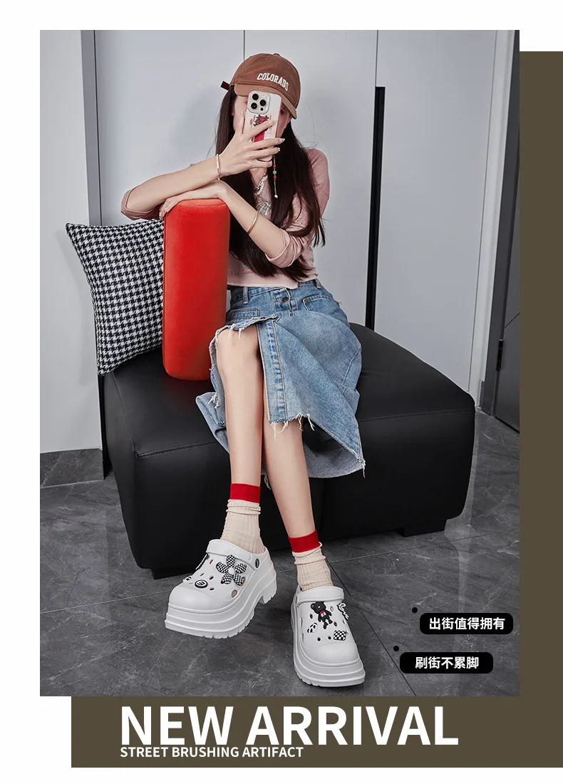 Women Chunky Platform Sandals Summer Garden Shoes Fashion Slippers Beach Non Slip High Quality Bathroom Bedroom Orginal Shoes