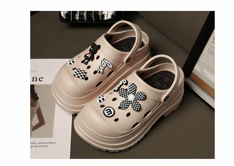 Women Chunky Platform Sandals Summer Garden Shoes Fashion Slippers Beach Non Slip High Quality Bathroom Bedroom Orginal Shoes