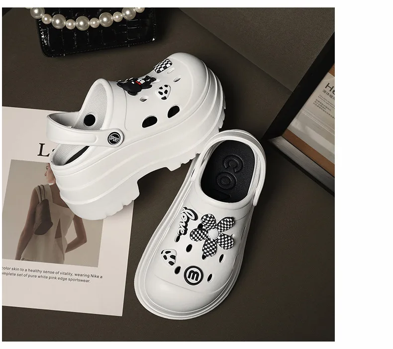 Women Chunky Platform Sandals Summer Garden Shoes Fashion Slippers Beach Non Slip High Quality Bathroom Bedroom Orginal Shoes