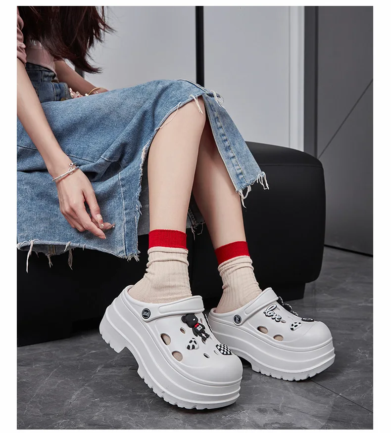 Women Chunky Platform Sandals Summer Garden Shoes Fashion Slippers Beach Non Slip High Quality Bathroom Bedroom Orginal Shoes