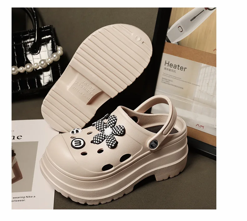 Women Chunky Platform Sandals Summer Garden Shoes Fashion Slippers Beach Non Slip High Quality Bathroom Bedroom Orginal Shoes