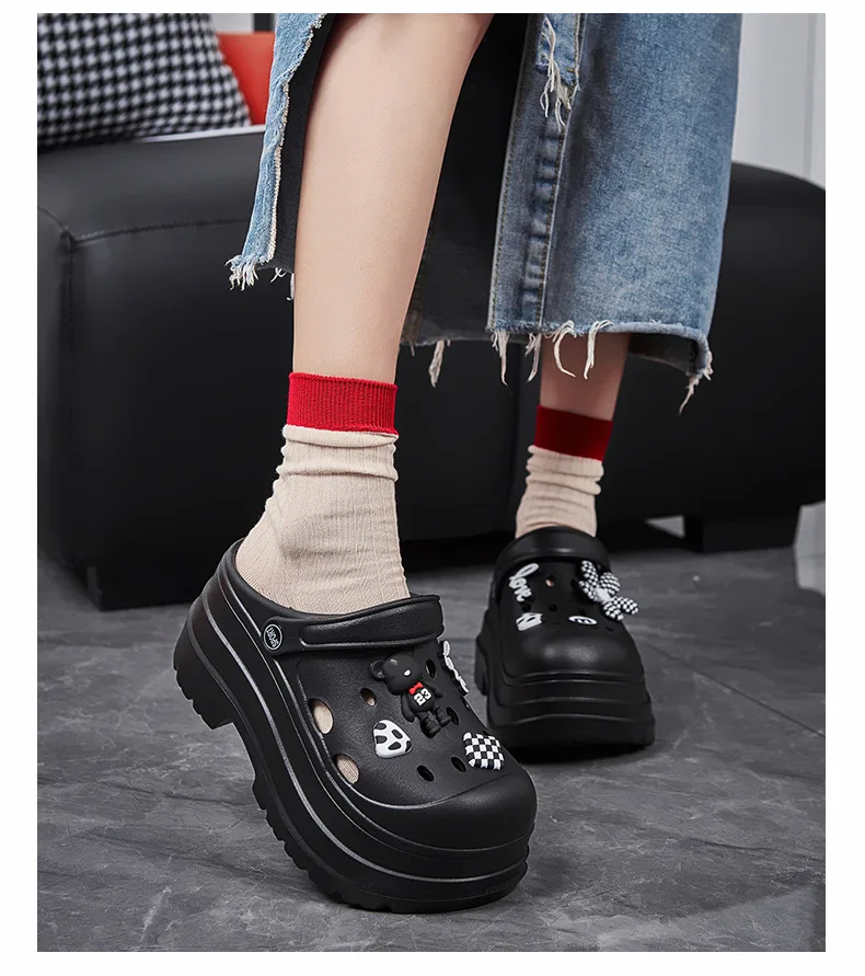 Women Chunky Platform Sandals Summer Garden Shoes Fashion Slippers Beach Non Slip High Quality Bathroom Bedroom Orginal Shoes