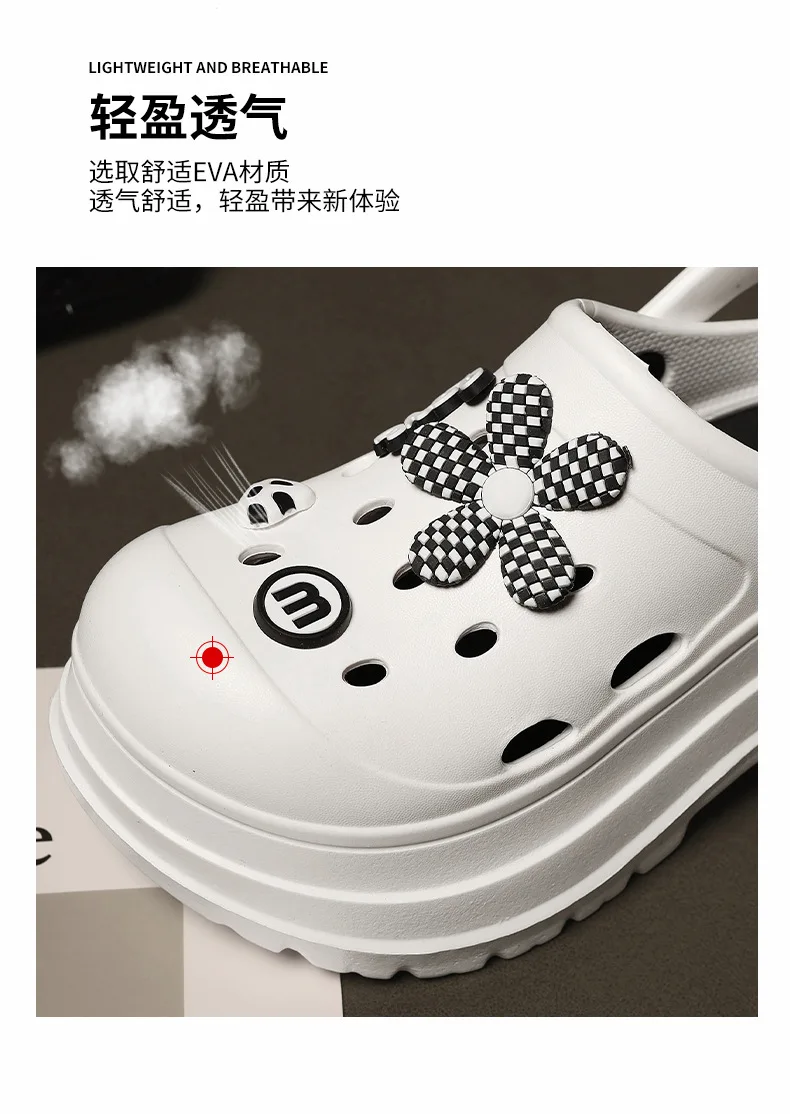 Women Chunky Platform Sandals Summer Garden Shoes Fashion Slippers Beach Non Slip High Quality Bathroom Bedroom Orginal Shoes
