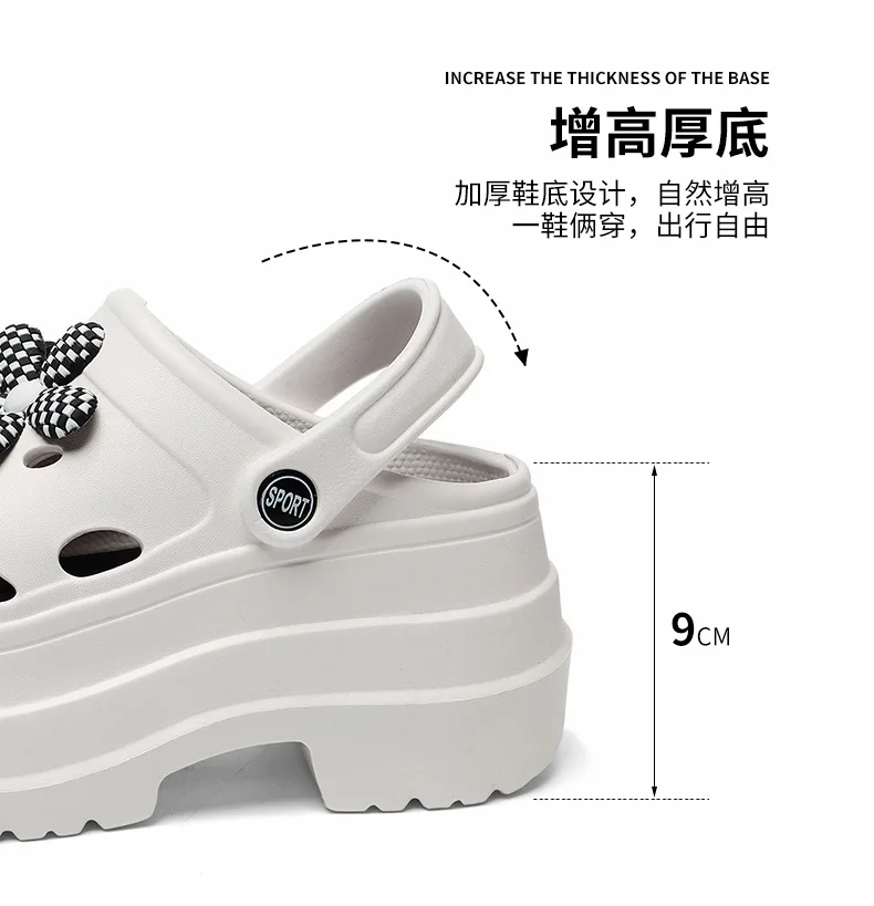Women Chunky Platform Sandals Summer Garden Shoes Fashion Slippers Beach Non Slip High Quality Bathroom Bedroom Orginal Shoes