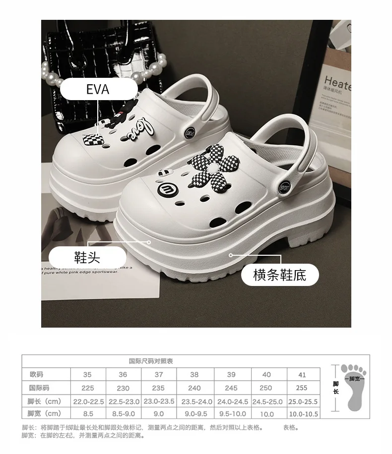 Women Chunky Platform Sandals Summer Garden Shoes Fashion Slippers Beach Non Slip High Quality Bathroom Bedroom Orginal Shoes