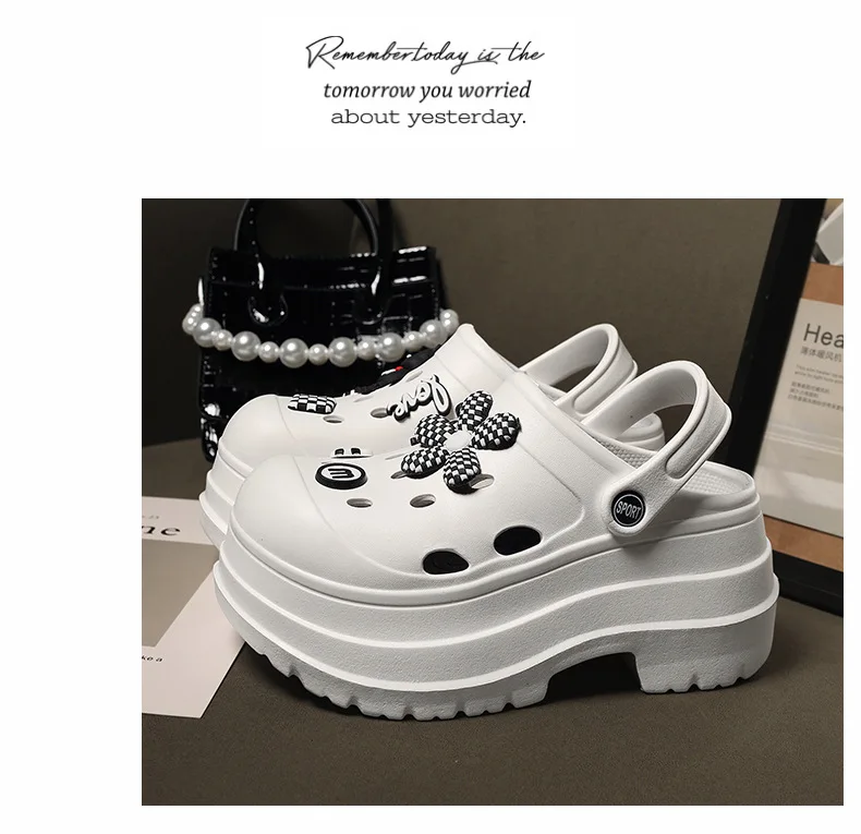 Women Chunky Platform Sandals Summer Garden Shoes Fashion Slippers Beach Non Slip High Quality Bathroom Bedroom Orginal Shoes