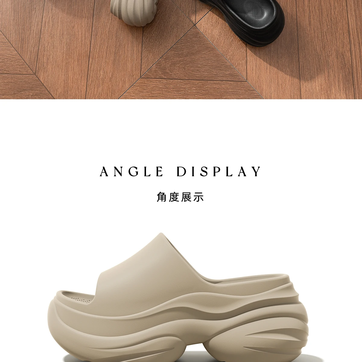 EVA Women Indoor Slippers Non-slip Heightened Thick Bottom Slippers Comfortable Soft Outdoor Slippers