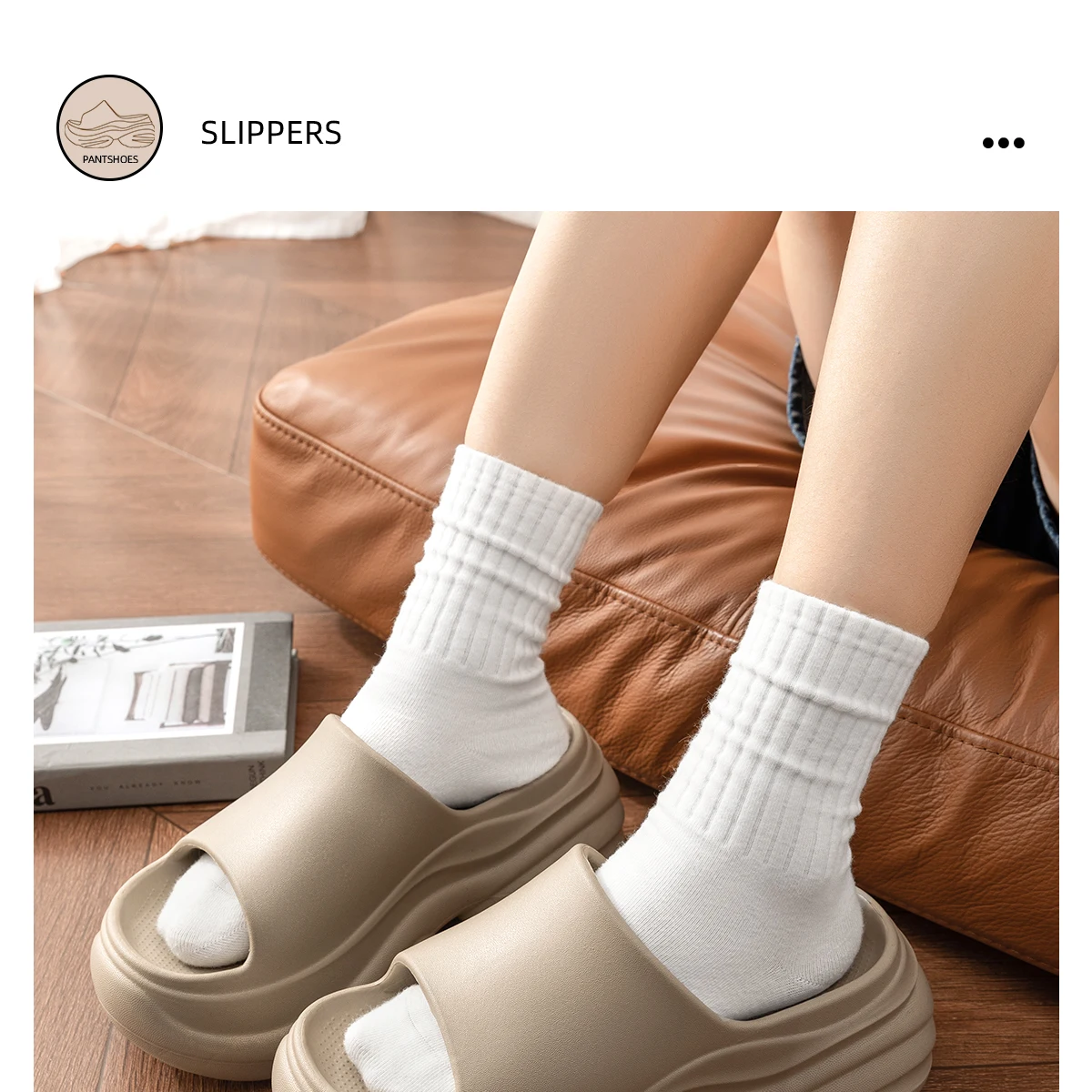 EVA Women Indoor Slippers Non-slip Heightened Thick Bottom Slippers Comfortable Soft Outdoor Slippers