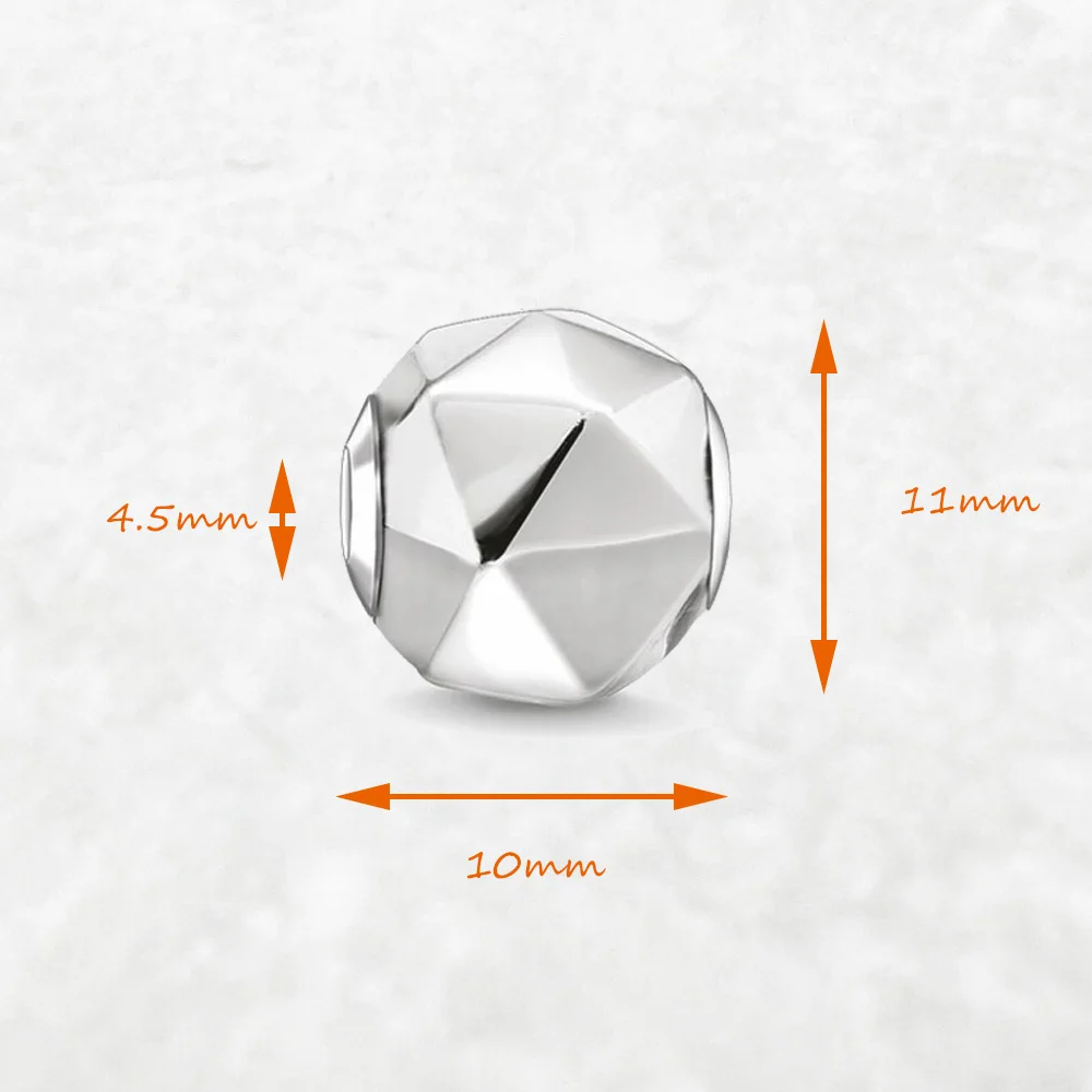 Beads Pendant Facted Summer Brand New 925 Sterling Silver Charm Karma Jewelry Classic Gift Accessories