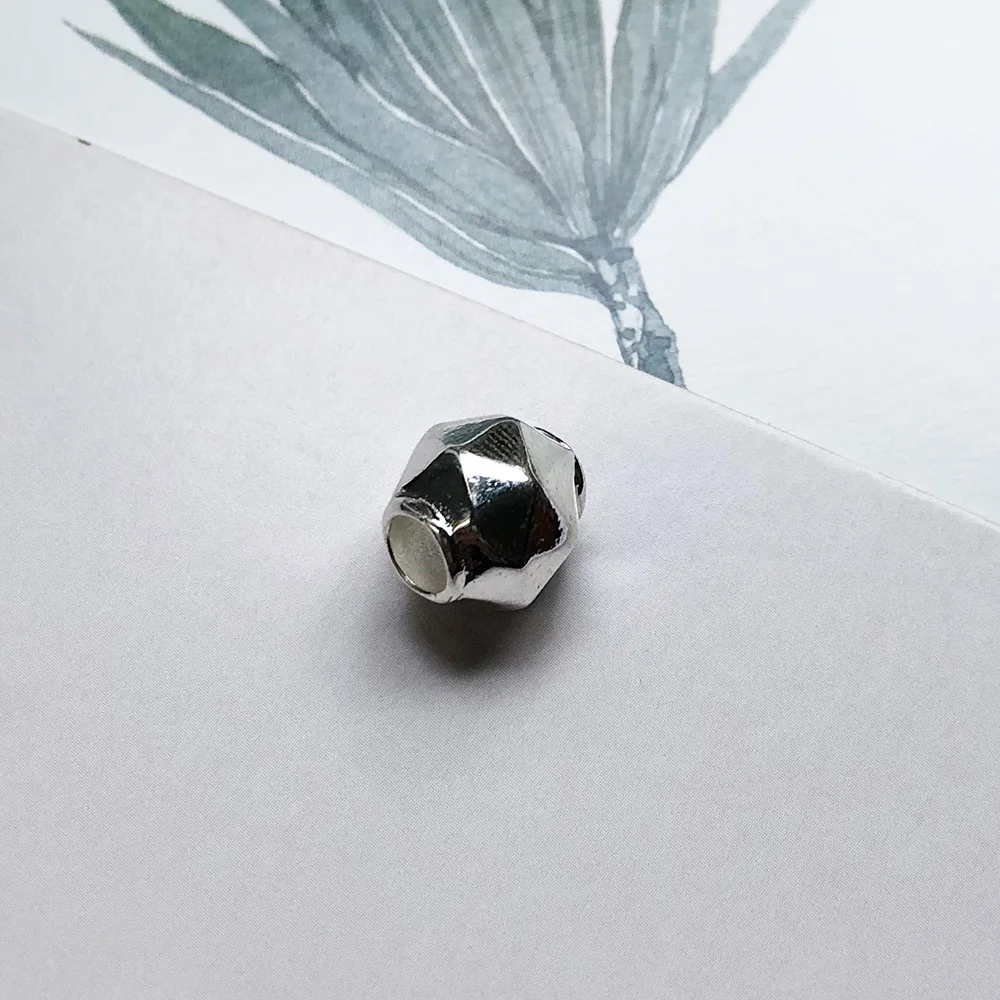 Beads Pendant Facted Summer Brand New 925 Sterling Silver Charm Karma Jewelry Classic Gift Accessories