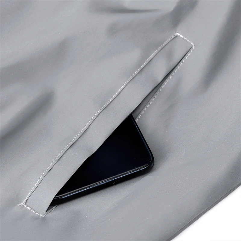 Night Reflective Jacket Men's Fashion Stand Collar Splicing Spring Autumn Casual Jacket Trendy Hip-hop Dance Streetwear