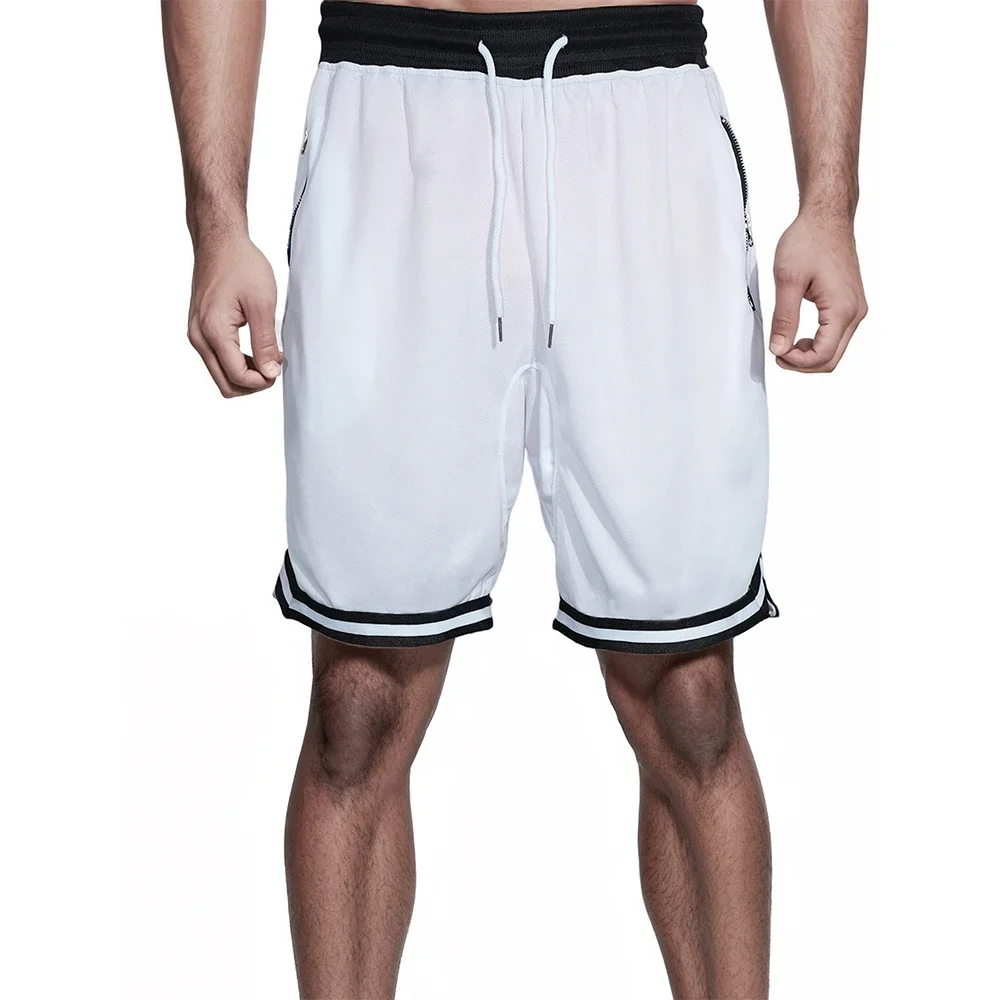 Men's Summer Loose Fit American Style Basketball Shorts - Thin Mesh, Quick - Dry for Sports Running and Casual Wear