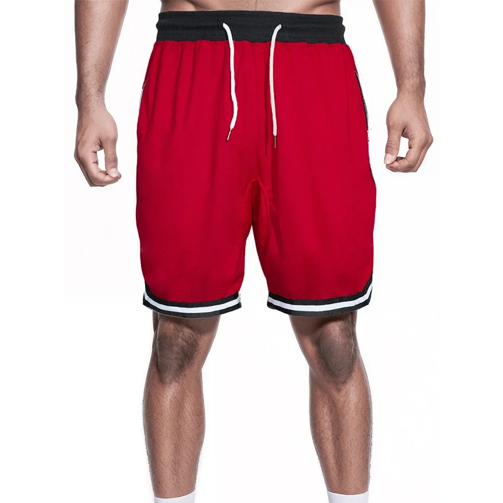 Men's Summer Loose Fit American Style Basketball Shorts - Thin Mesh, Quick - Dry for Sports Running and Casual Wear