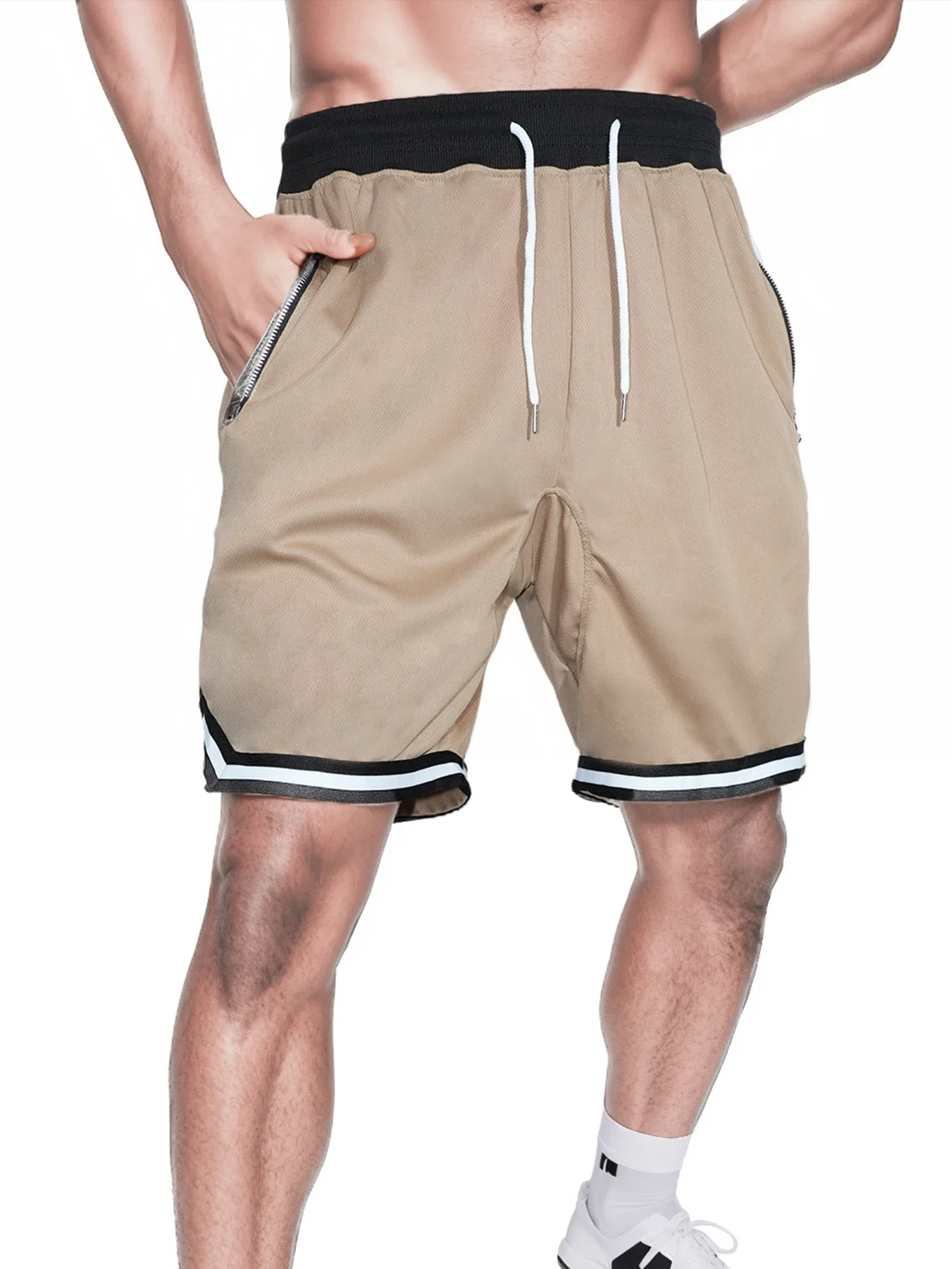 Men's Summer Loose Fit American Style Basketball Shorts - Thin Mesh, Quick - Dry for Sports Running and Casual Wear