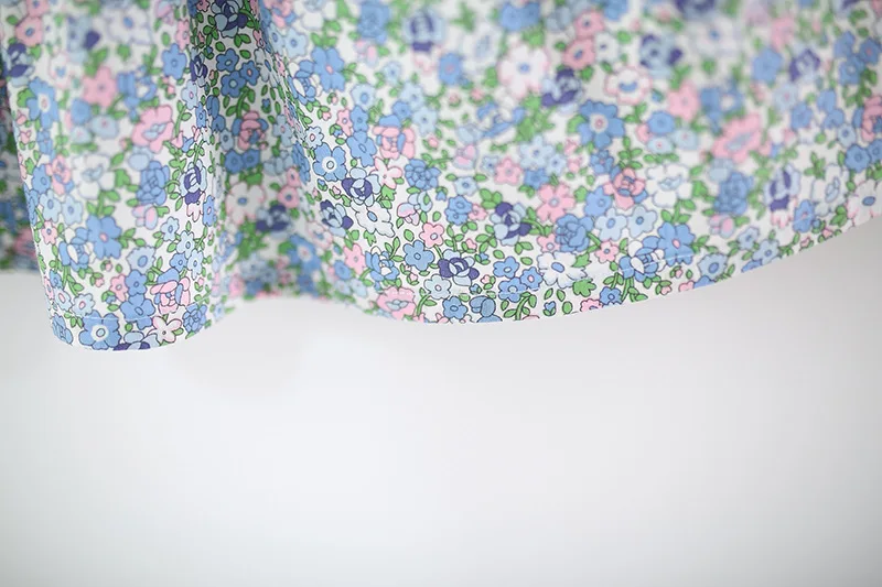 Summer New Blue Floral Baby Girl Dress, Sweet Bow Children'S Sleeveless Clothes (9 Months -4 Years Old)