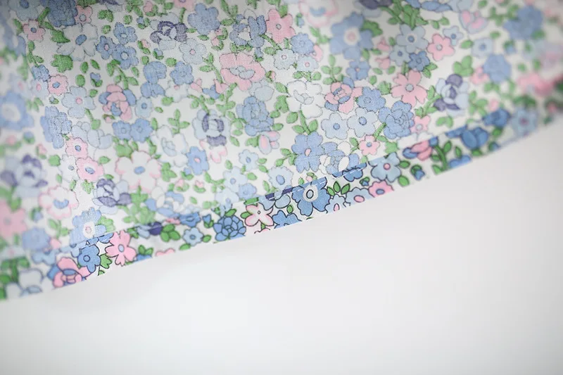 Summer New Blue Floral Baby Girl Dress, Sweet Bow Children'S Sleeveless Clothes (9 Months -4 Years Old)