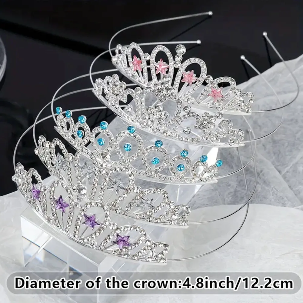 5pcs Bohemian Princess Crown Set Adorable Birthday Party Accessories Cake Decorations for Little Princesses