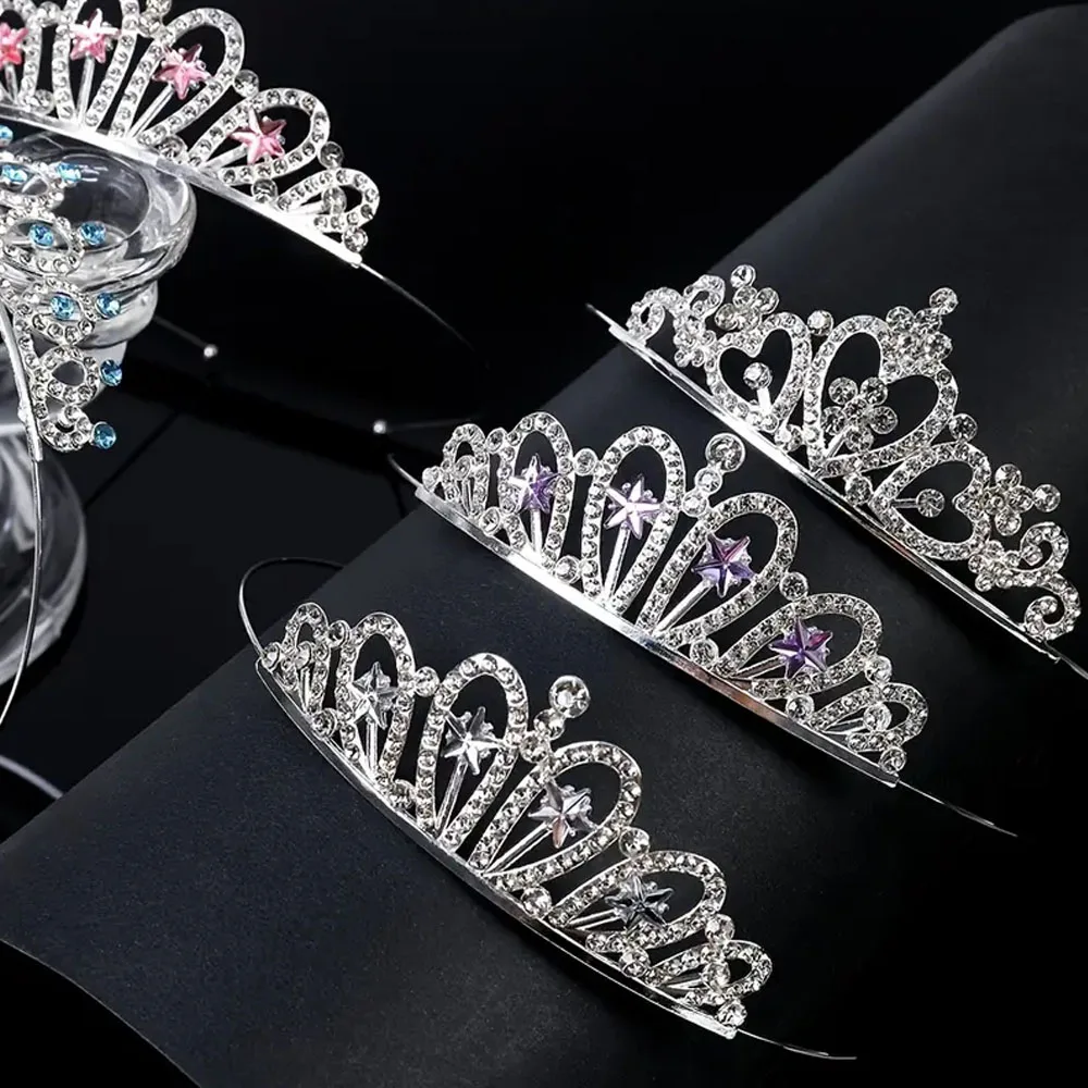 5pcs Bohemian Princess Crown Set Adorable Birthday Party Accessories Cake Decorations for Little Princesses