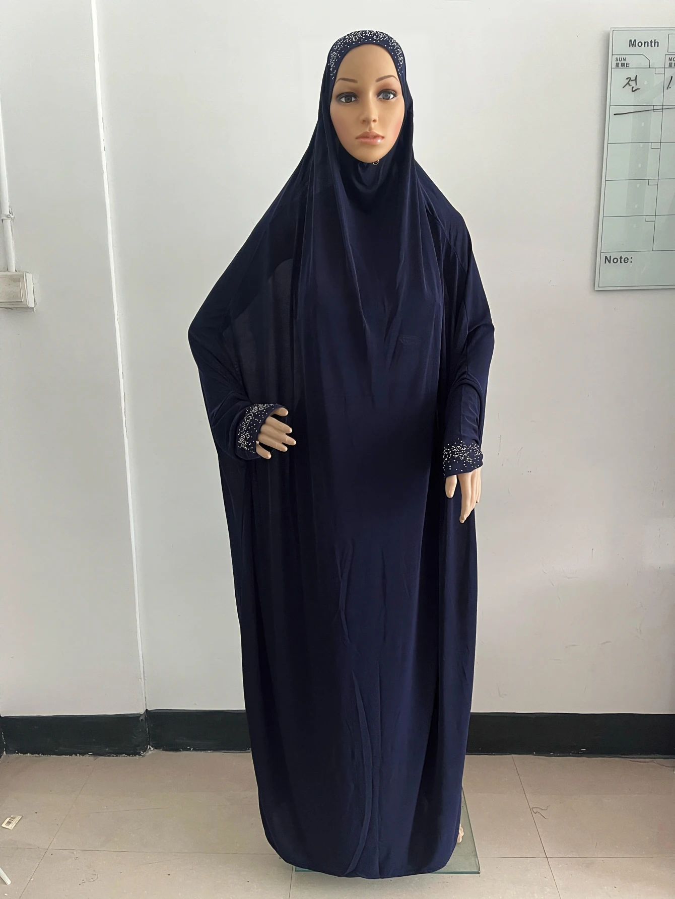 H098 Free Size Muslim Dress Pray Khimar Kaftan Burqa Abaya Robe Hijab Middle East Clothing