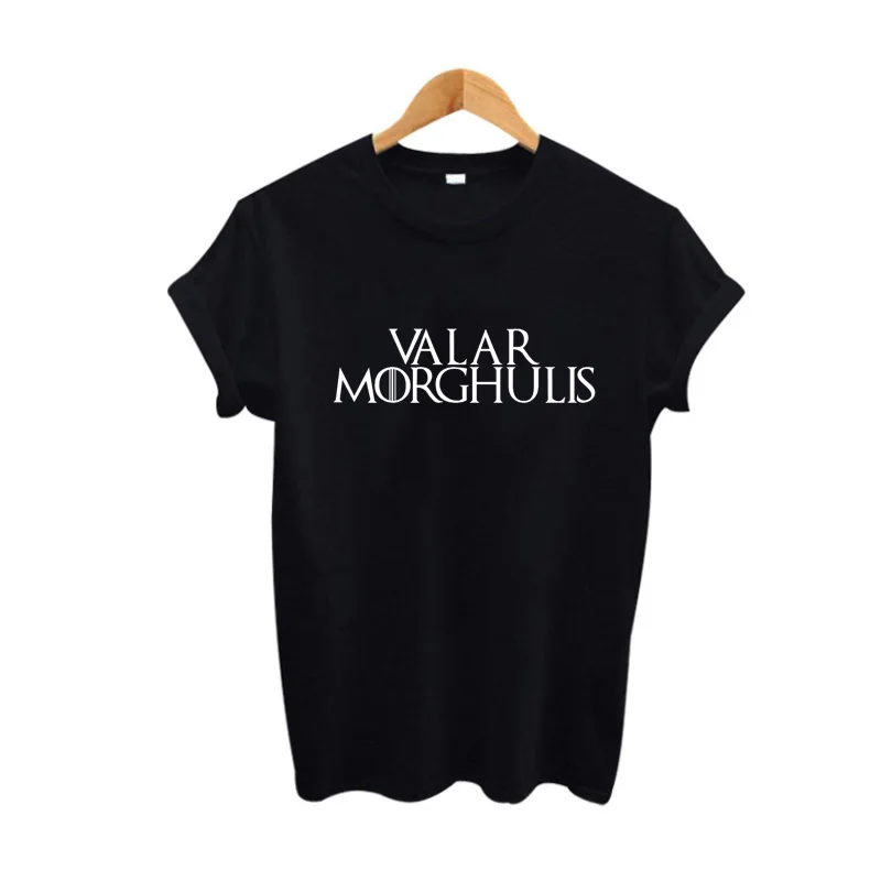 Came Of Thrones TV Show T-Shirt Summer Funny Women Letters Printing Tshirts Harajuku Valar Morghulis T Shirt Oversized Tees Tops