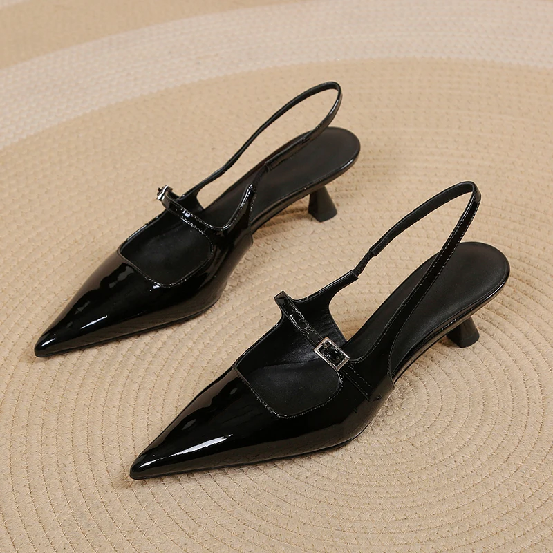 New Fashion Women's Backless Shoes Pointy Stiletto Sandals Women's Sexy Dress Party Women's Heels