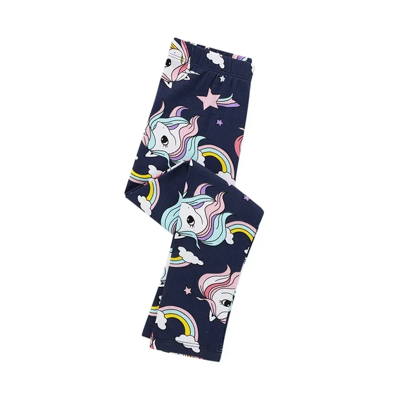 2 3 4 5 6 7Y Girls Leggings Cotton Girl's Trousers Girls Pants Skinny Print Cartoon Pattern Kids Children Leggings Trousers