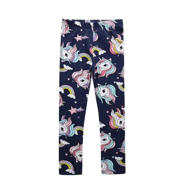 2 3 4 5 6 7Y Girls Leggings Cotton Girl's Trousers Girls Pants Skinny Print Cartoon Pattern Kids Children Leggings Trousers