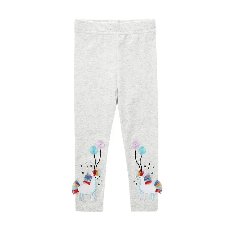 2 3 4 5 6 7Y Girls Leggings Cotton Girl's Trousers Girls Pants Skinny Print Cartoon Pattern Kids Children Leggings Trousers
