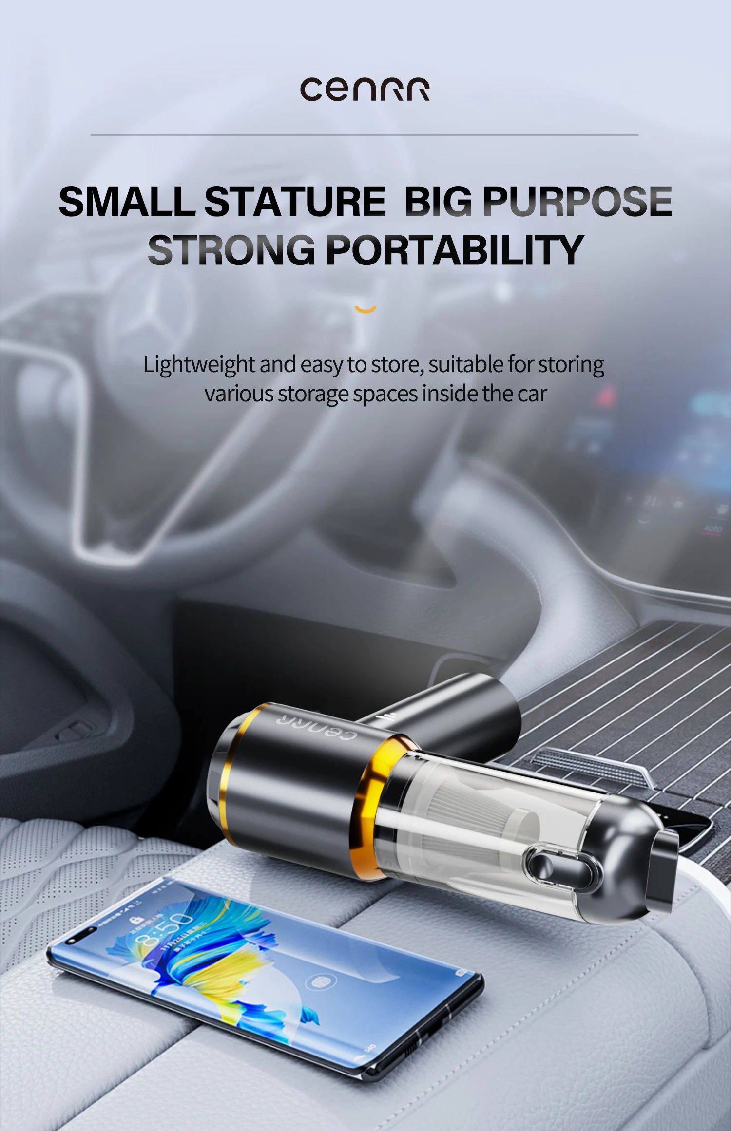 CENRR NEW Car Vacuum Cleaner Mini Powerful 998000PA Portable Vacuum Cleaner for Handheld Blower Car Cleaner Home Appliance