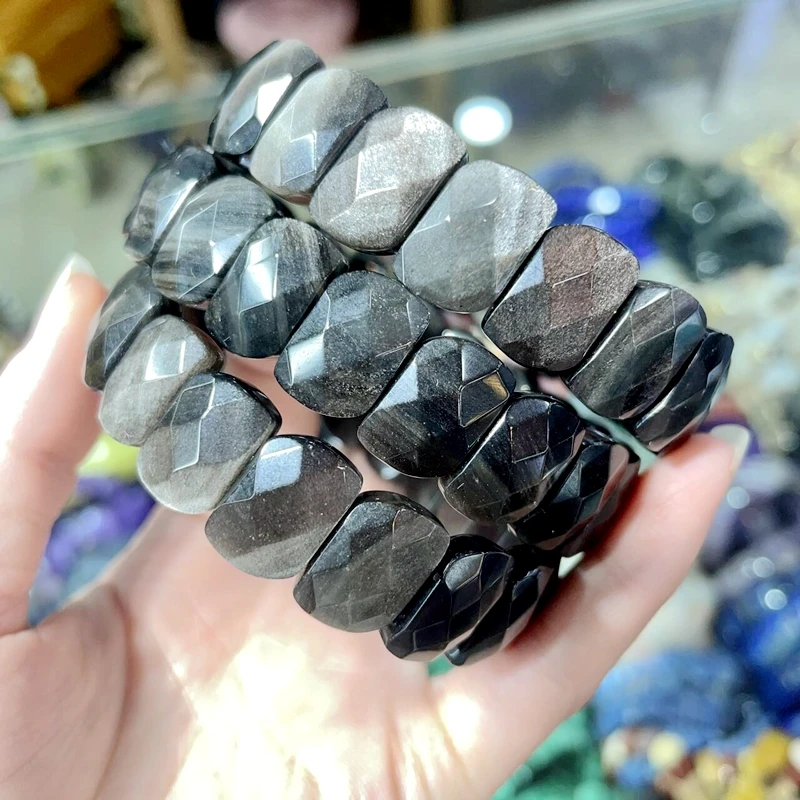 New 10X12MM Natural Stone S-shaped Amethyst Agate Tiger Eye Crystal Bracelet for Men and Women, Simple and Fashionable Jewelry